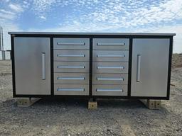 NEW/UNUSED 2024 Steelman 7FT Work Bench with 10 Drawers & 2 Cabinets
