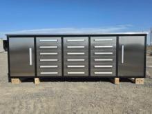 NEW/UNUSED 2024 Steelman 10 FT Work Bench with 18 Drawers & 2 Cabinets