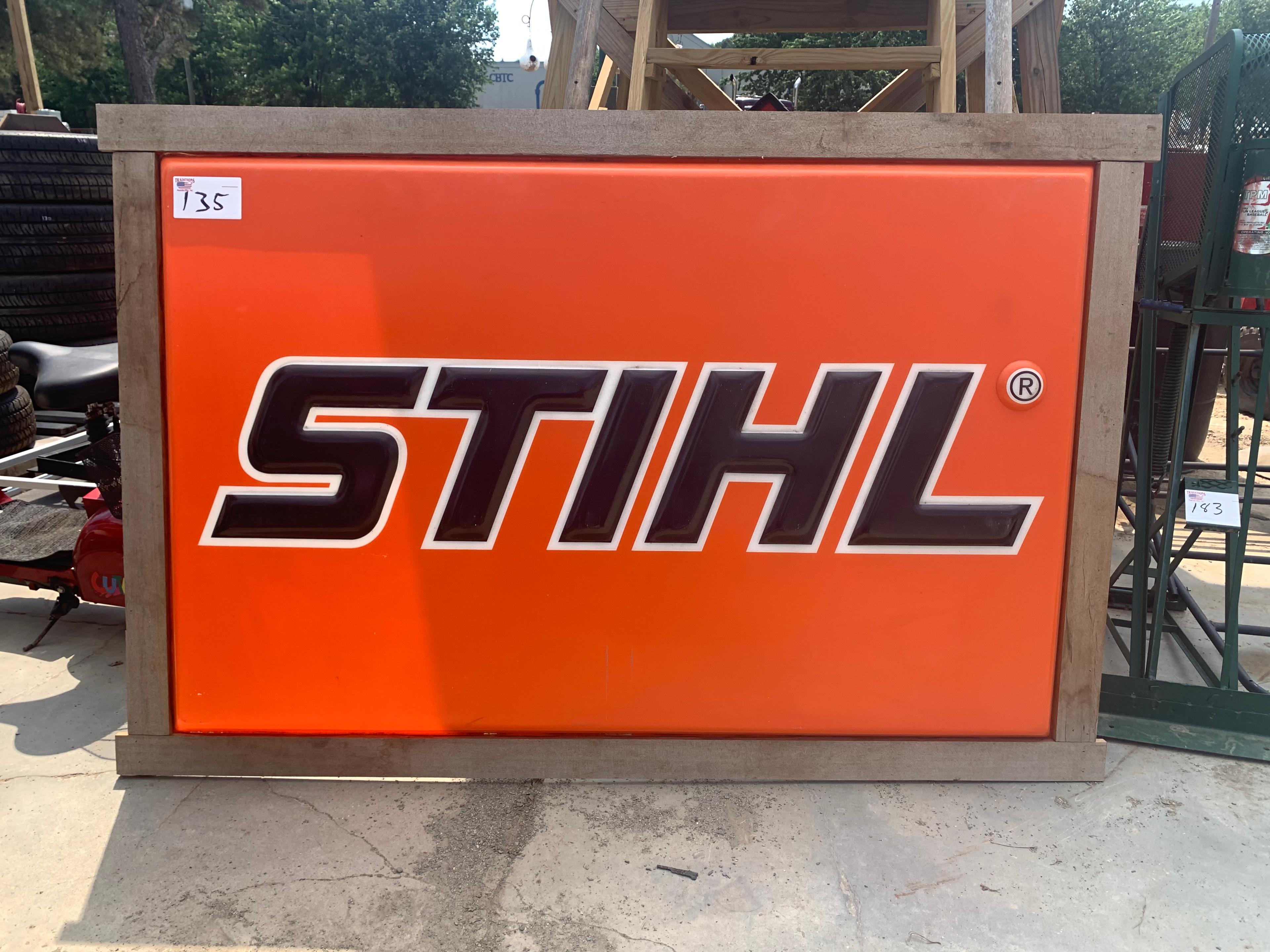 STIHL sign Plastic with Wood Frame 4 x 6