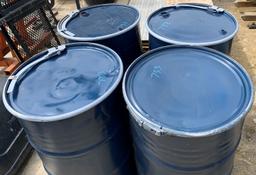 (Quanity of 4) Metal barrels