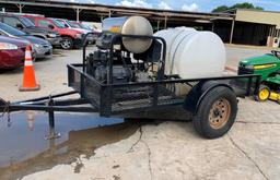 Landa Pressure Washer and Tank on Utility Trailer