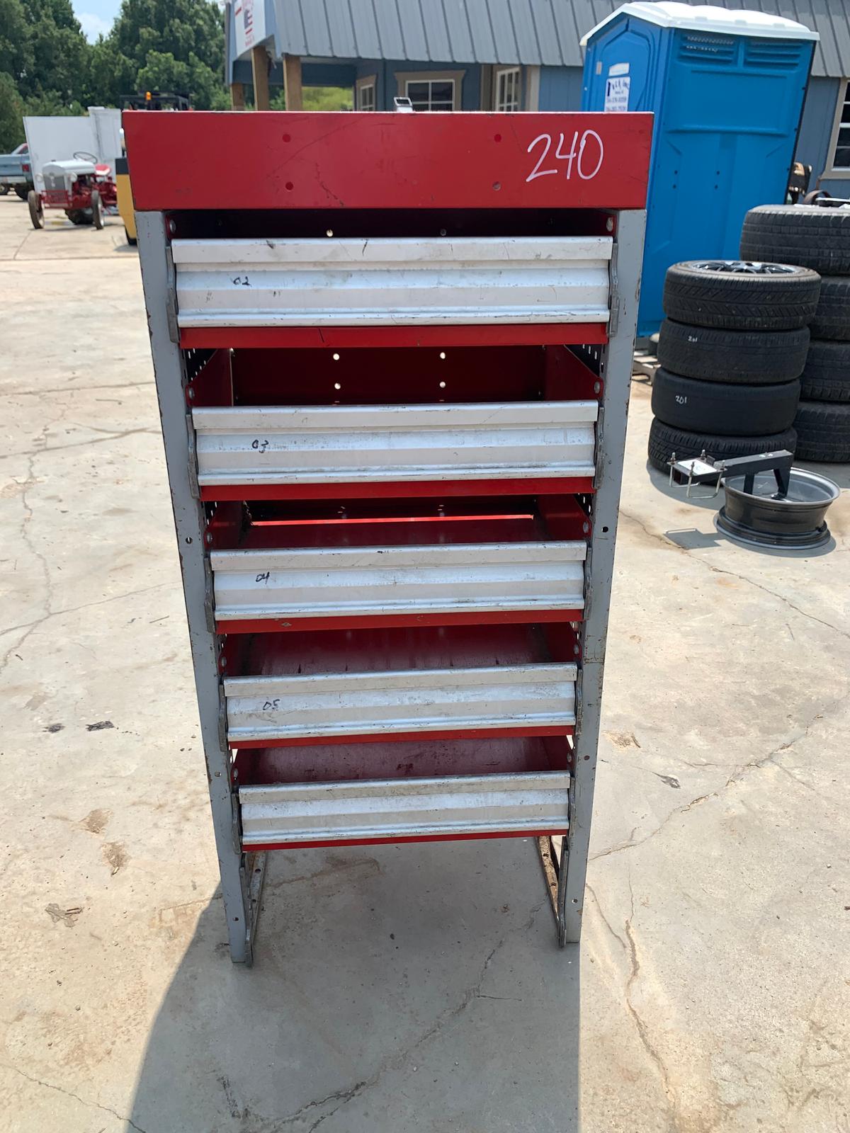 Red Metal Shelf