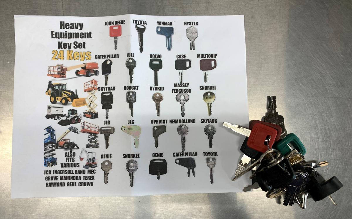 Set of 24 Heavy Equipment Keys