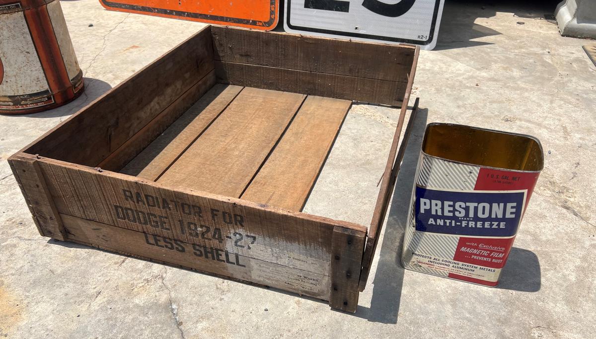 Original Crate for Dodge Radiator & Preston Can