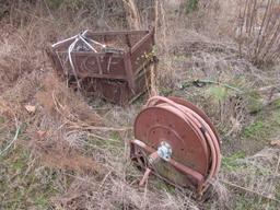 (2) Metal Crates / Hose reels