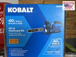 Kobalt 40v Max Brushless 14" Chainsaw-NEW
