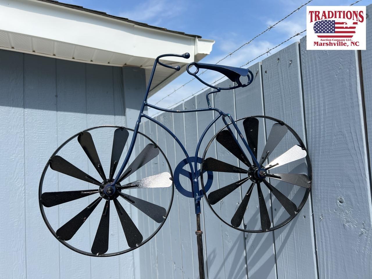 Blue Bicyle Whirligig