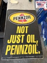 Pennzoil double sided display sign 24 x 36