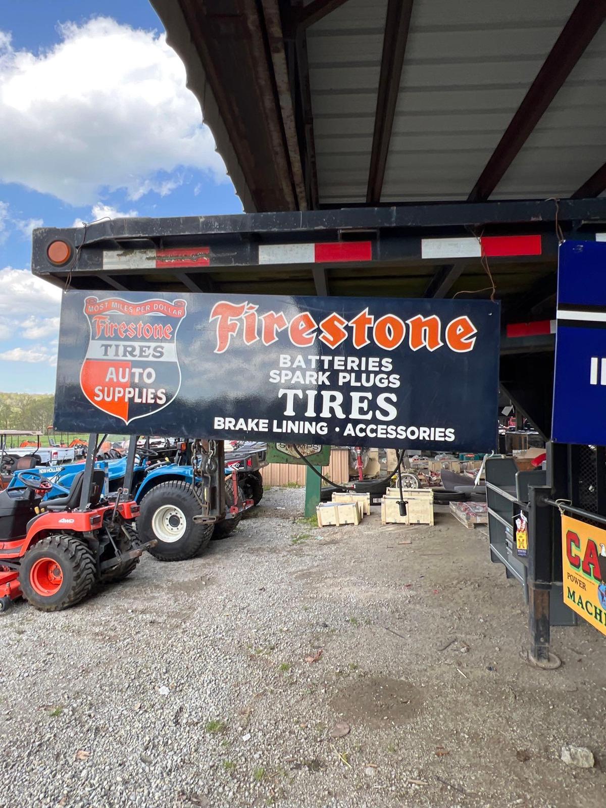 Firestone batteries sign 15.5x47 inch