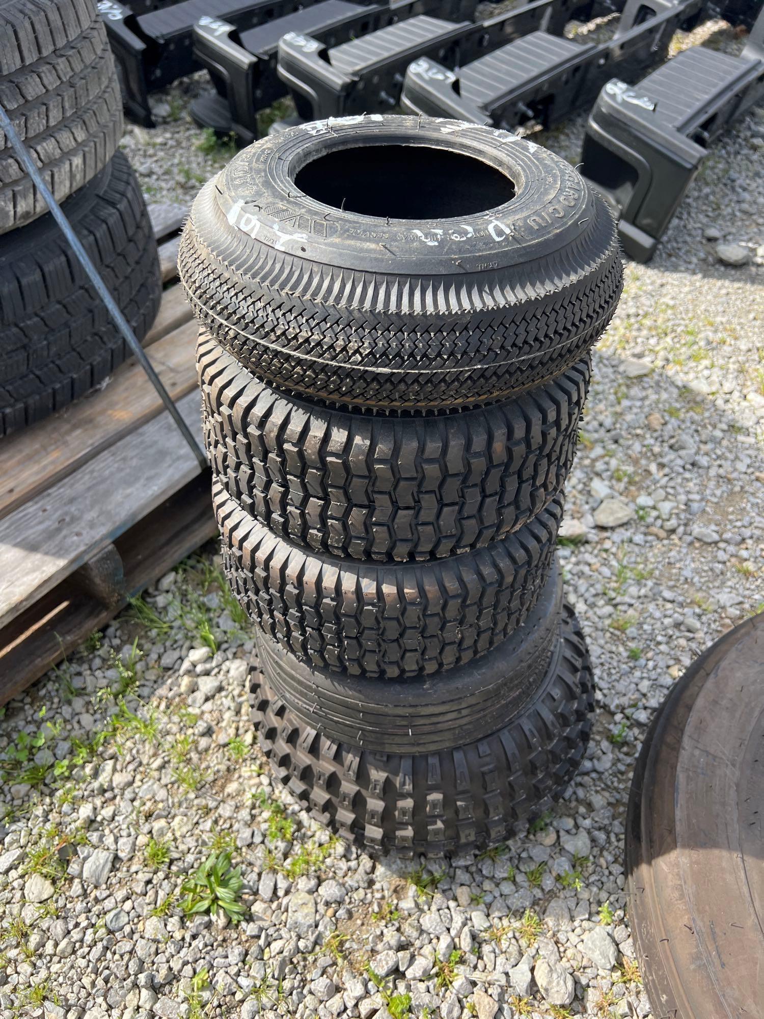 5 assorted tires