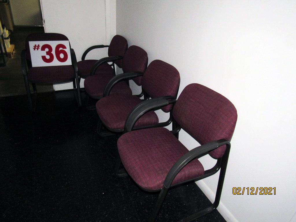 (5) Upholstered Office Chairs