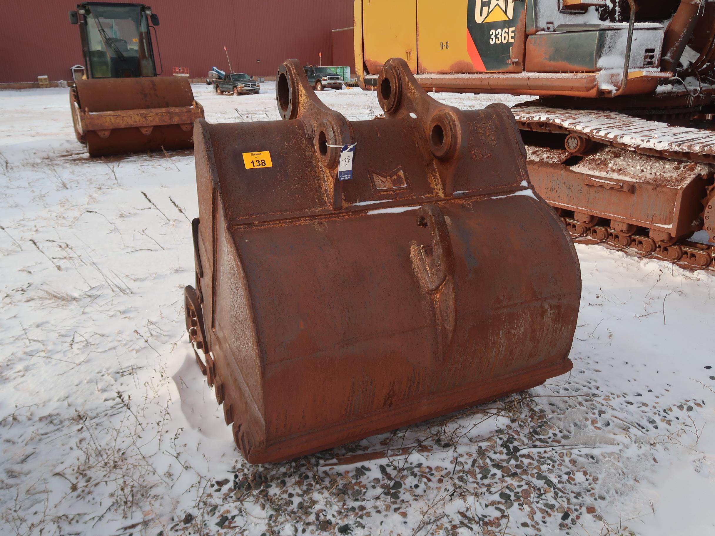 Excavator bucket, 56 in. fits Cat 336 excavator (Located in front of wareho