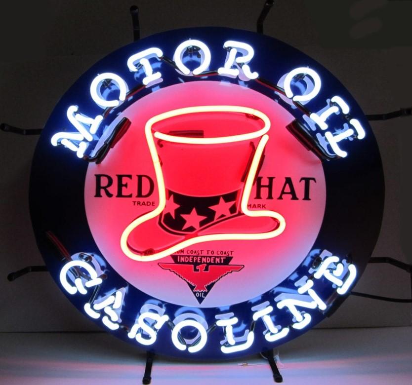 Neon Red Hat Sign