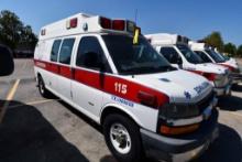 2009 CHEVROLET EXPRESS AMBULANCE, Mfg. by Wheeled Coach Industries, diesel motor, automatic
