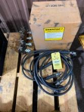 LOT CONSISTING OF: quick disconnect hoses, distribution valve, Enerpac oil (Located at: Warehouse