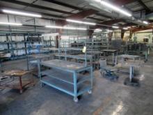 LOT CONSISTING OF: assorted H.D. metal roller shelves & roller carts, on casters (Located at: