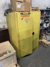 LOT OF FLAMMABLE MATERIAL PARTS CABINETS (2): (1) w/ contents consisting of