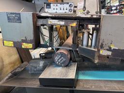 AUTOMATIC HORIZONTAL BAND SAW, HEM MDL. H90A, 12.5” x 12.5” cap., 3 HP, aut