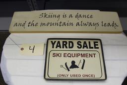 Wooden Signs Ski