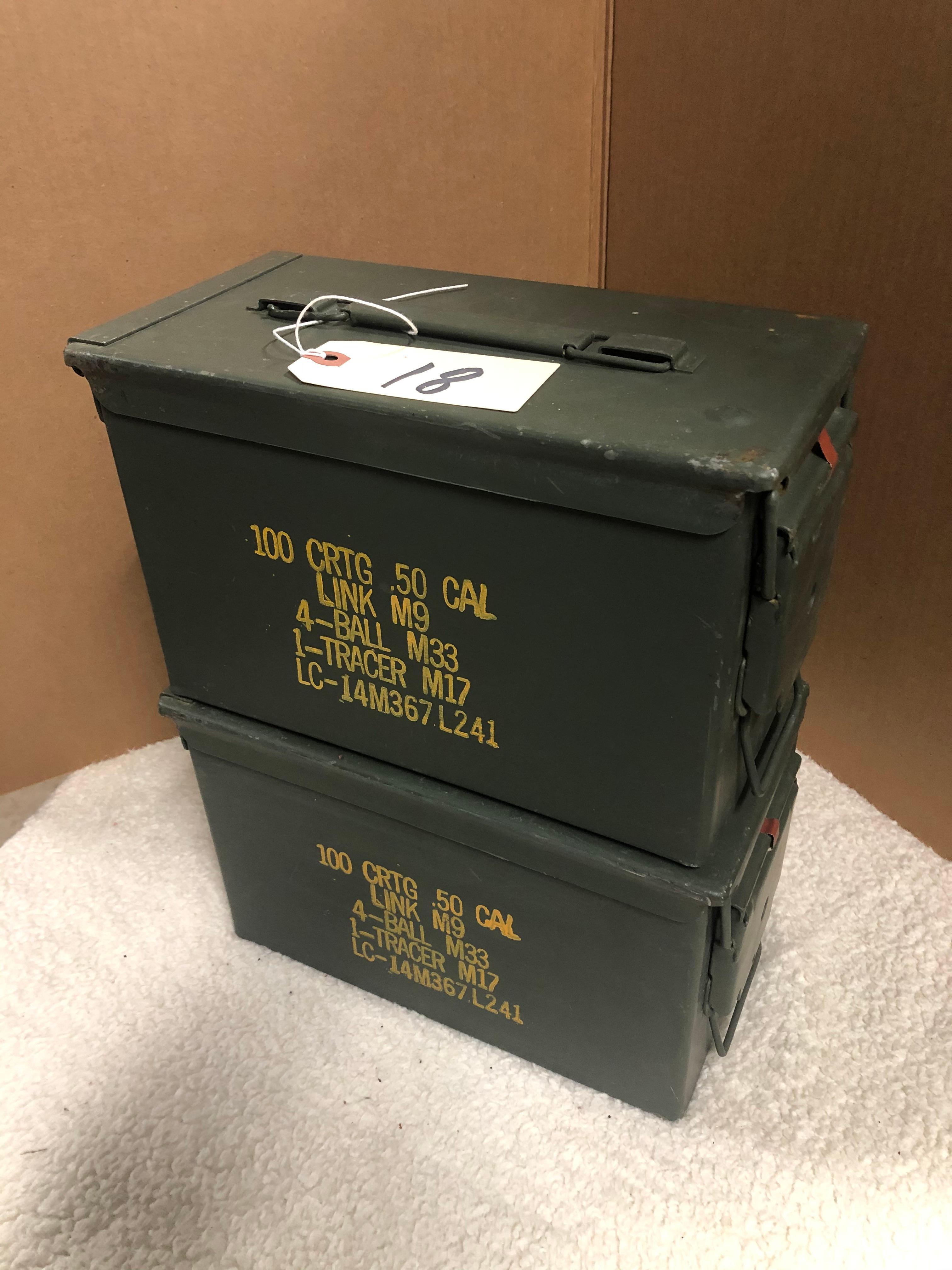 TWO 50 CAL AMMO CANS