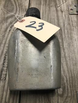 ALUMINUM MILITARY CANTEEN 1944