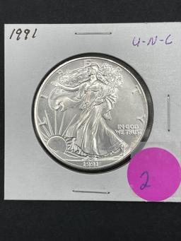 1991 Silver Eagle unc.