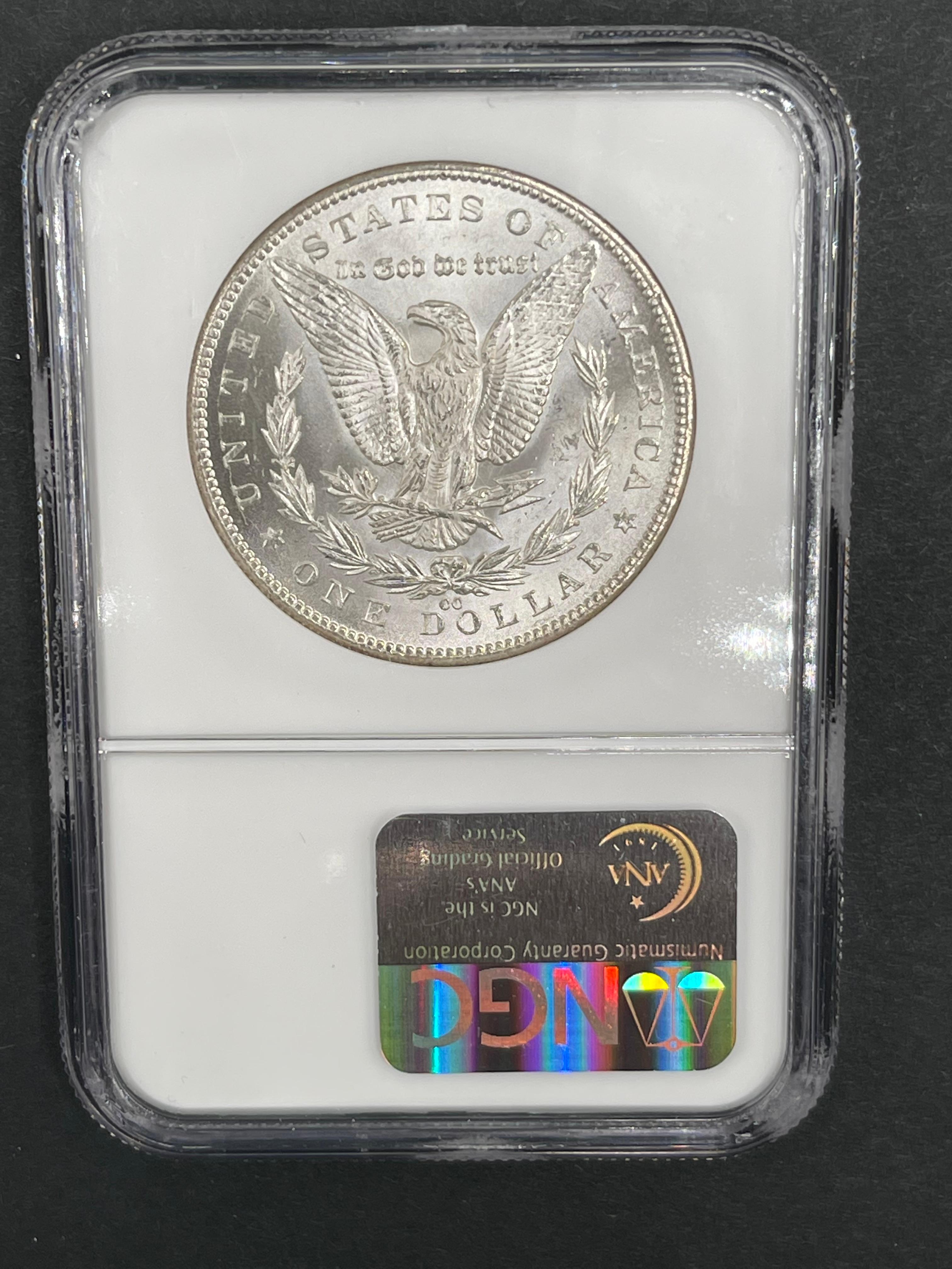 1884 CC Morgan Dollar MS62, NGC Grade