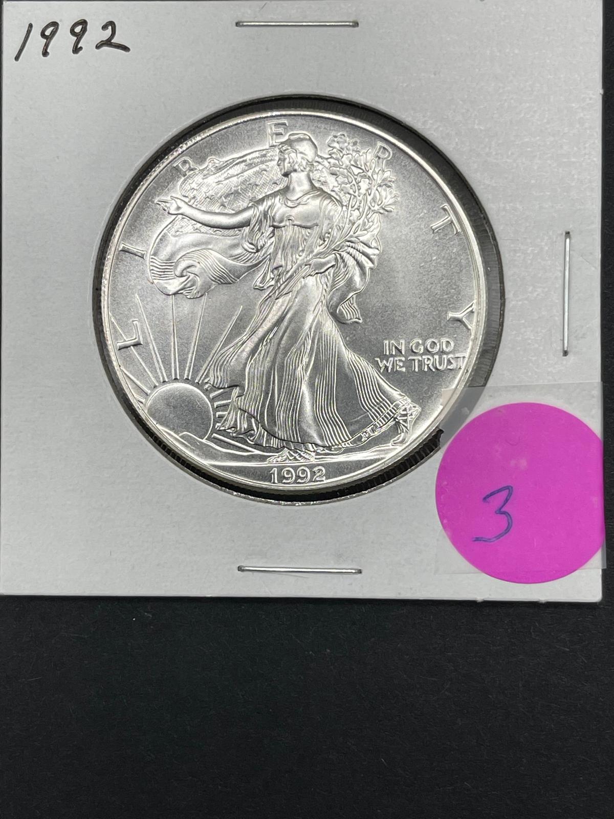 1992 Silver Eagle unc.