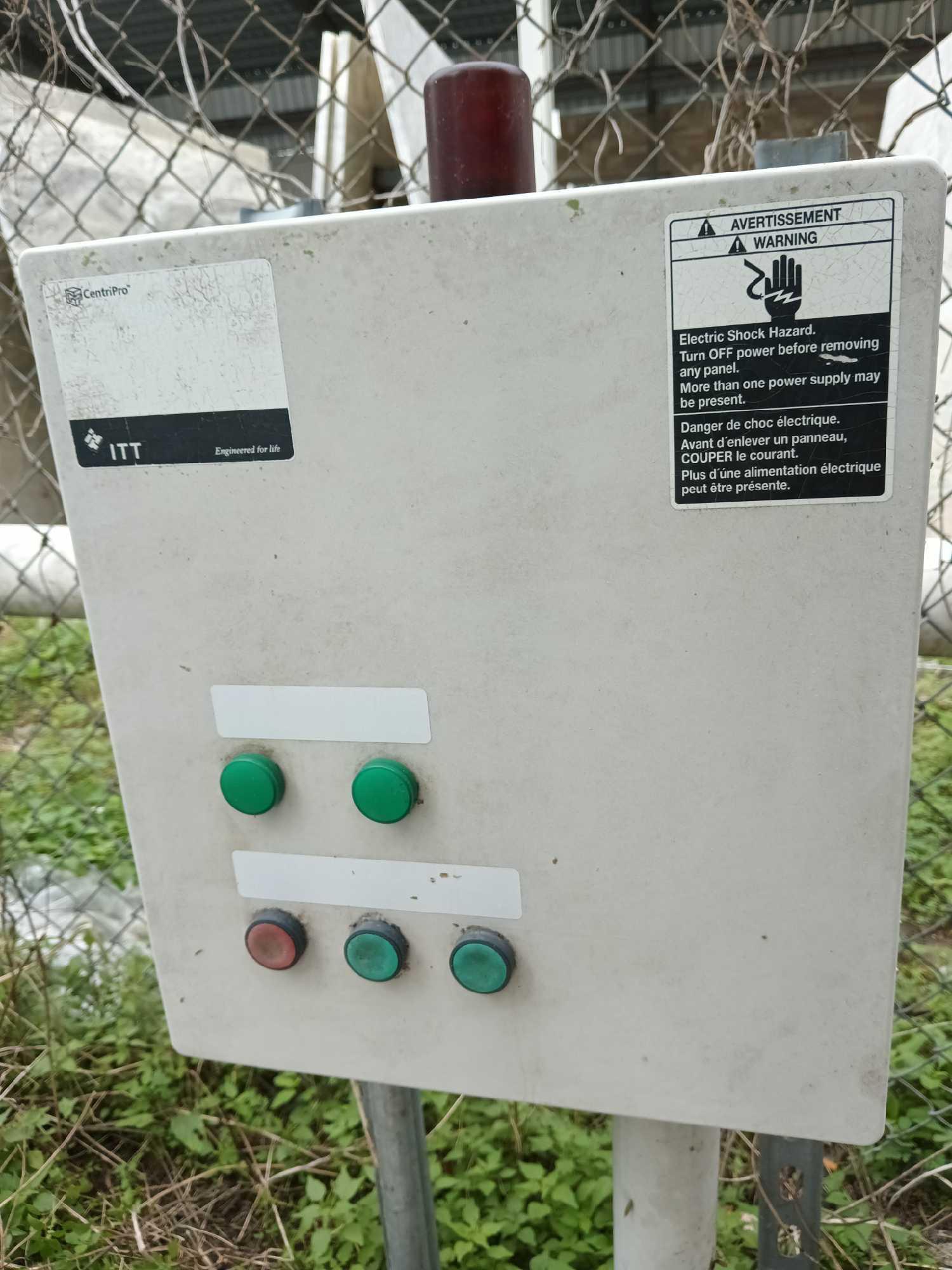 Lift station control panel