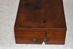 Wooden portable desk, possibly walnut