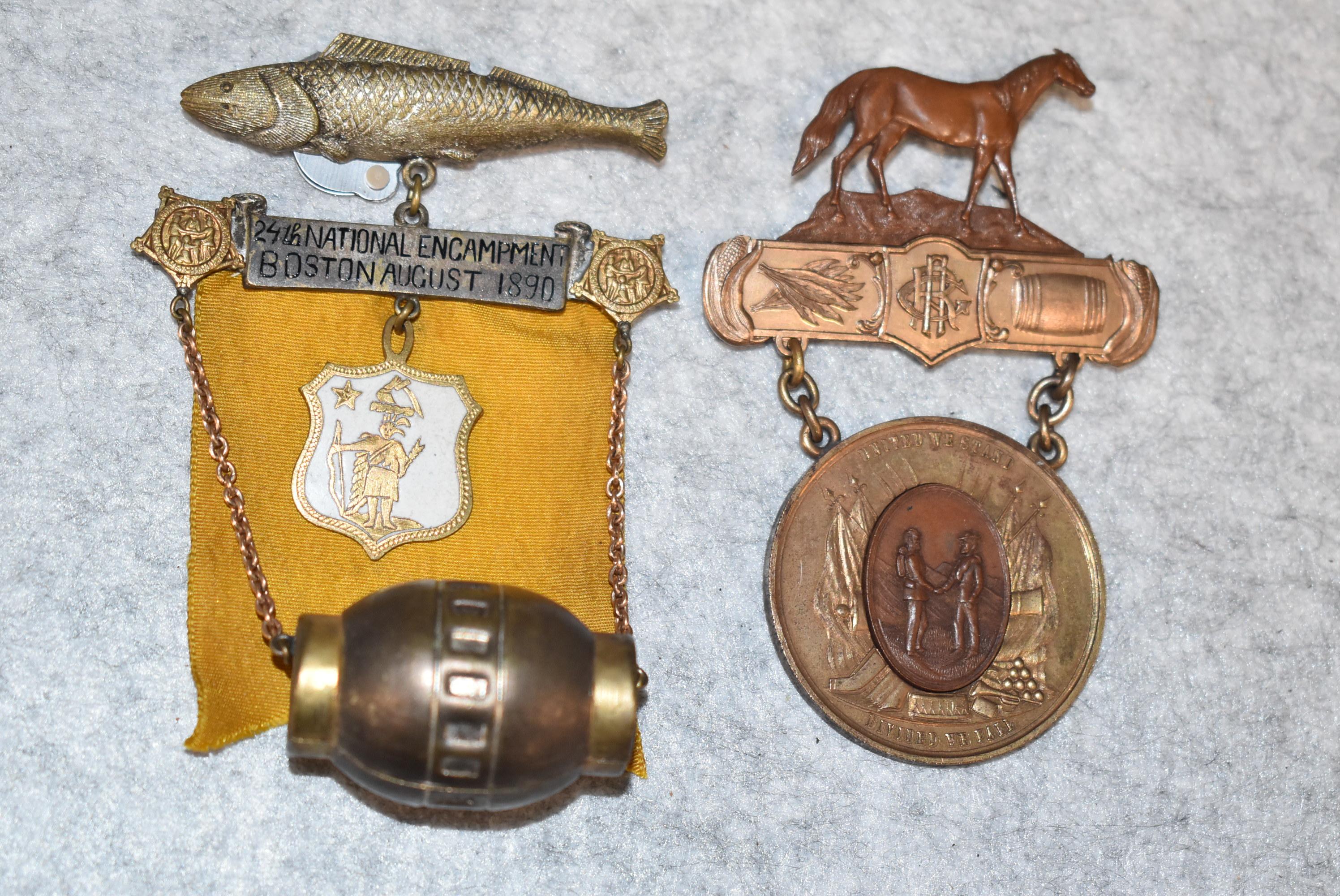 Pair of G.A.R. National Encampment Badges