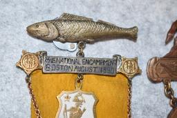 Pair of G.A.R. National Encampment Badges