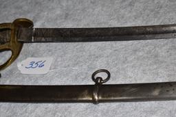 M1840 cavalry officer’s saber and scabbard