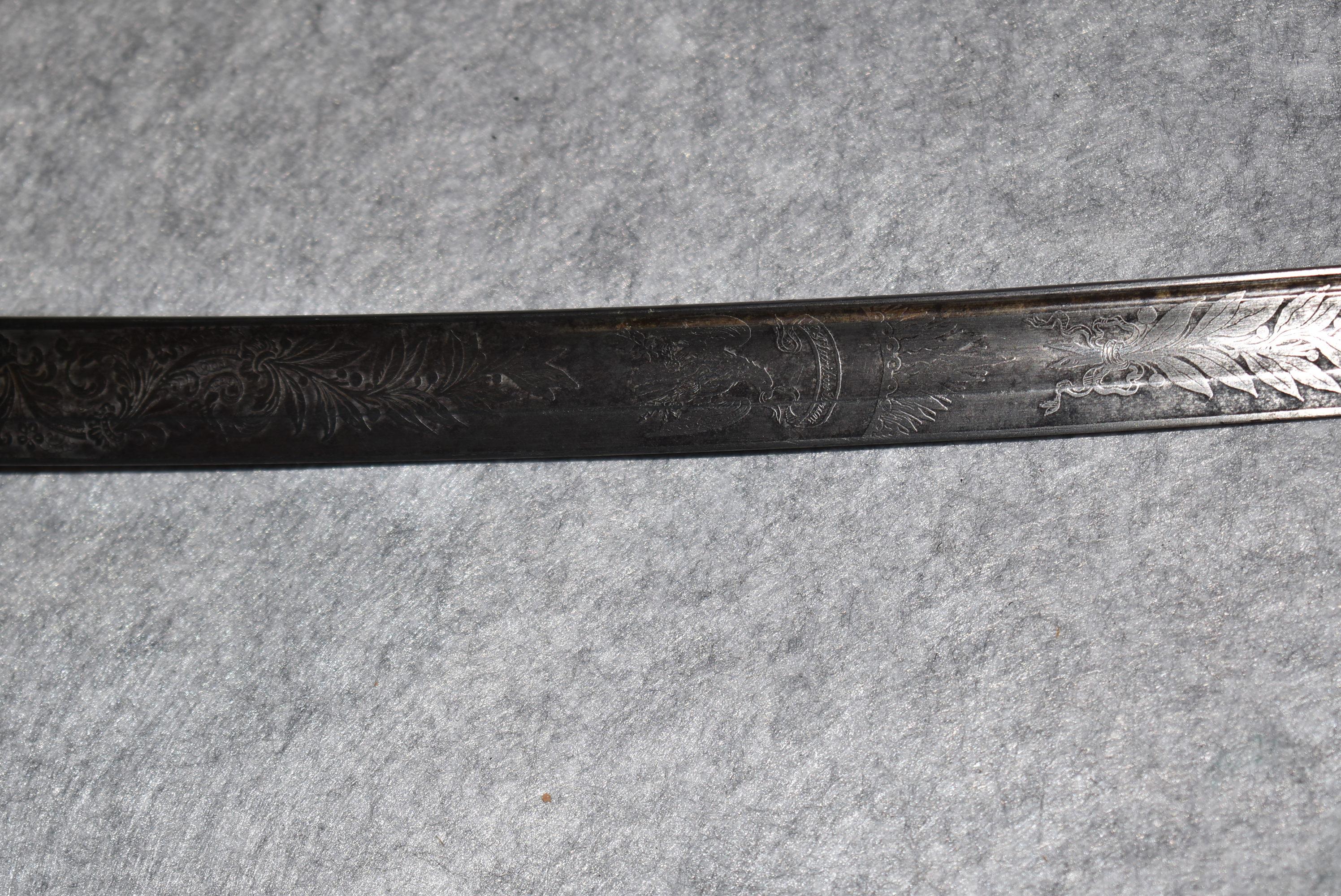 M1840 cavalry officer’s saber and scabbard