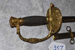 M1860 Staff and Field Officer's sword and scabbard