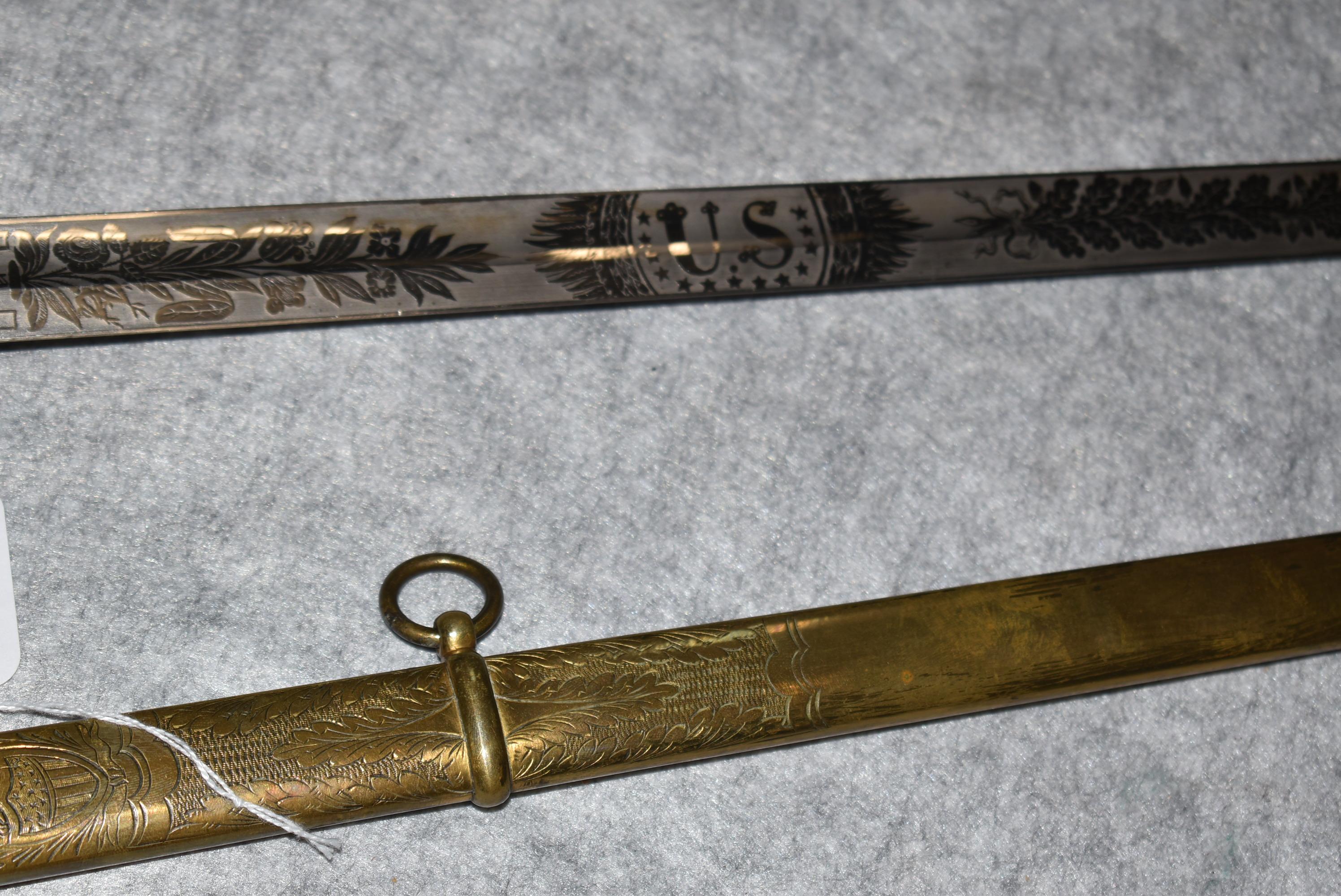 M1840 Foot Officer's sword and scabbard