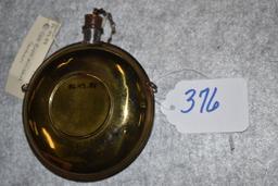 Brass miniature Civil War canteen with "G.A.R." medallion set in front