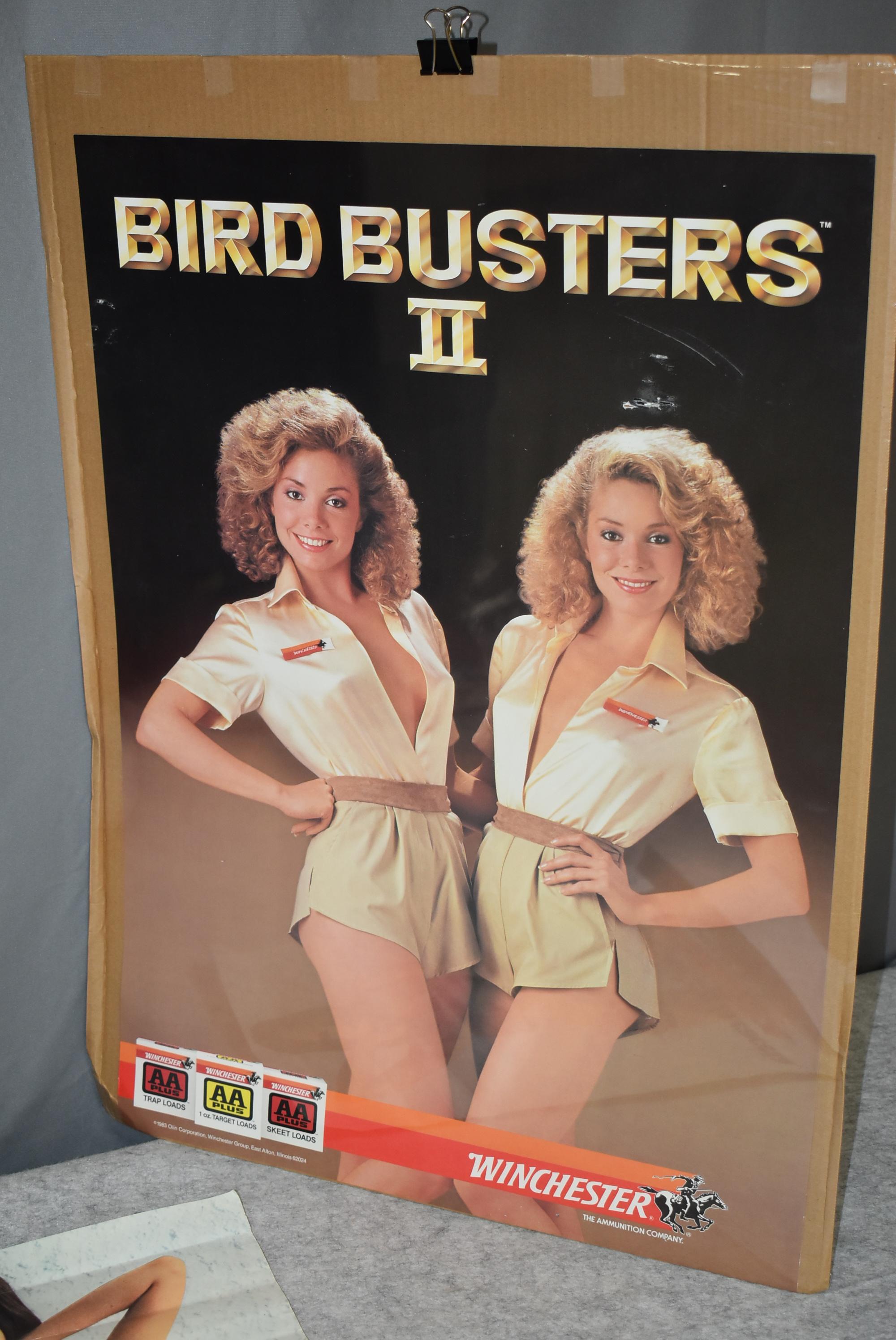 Lot of 2 Winchester Promotional Posters – 1st is 1983 Olin Bird Busters II Featuring Winchester AA T