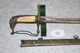 U.S. Militia Staff Officers Eagle Head Sword