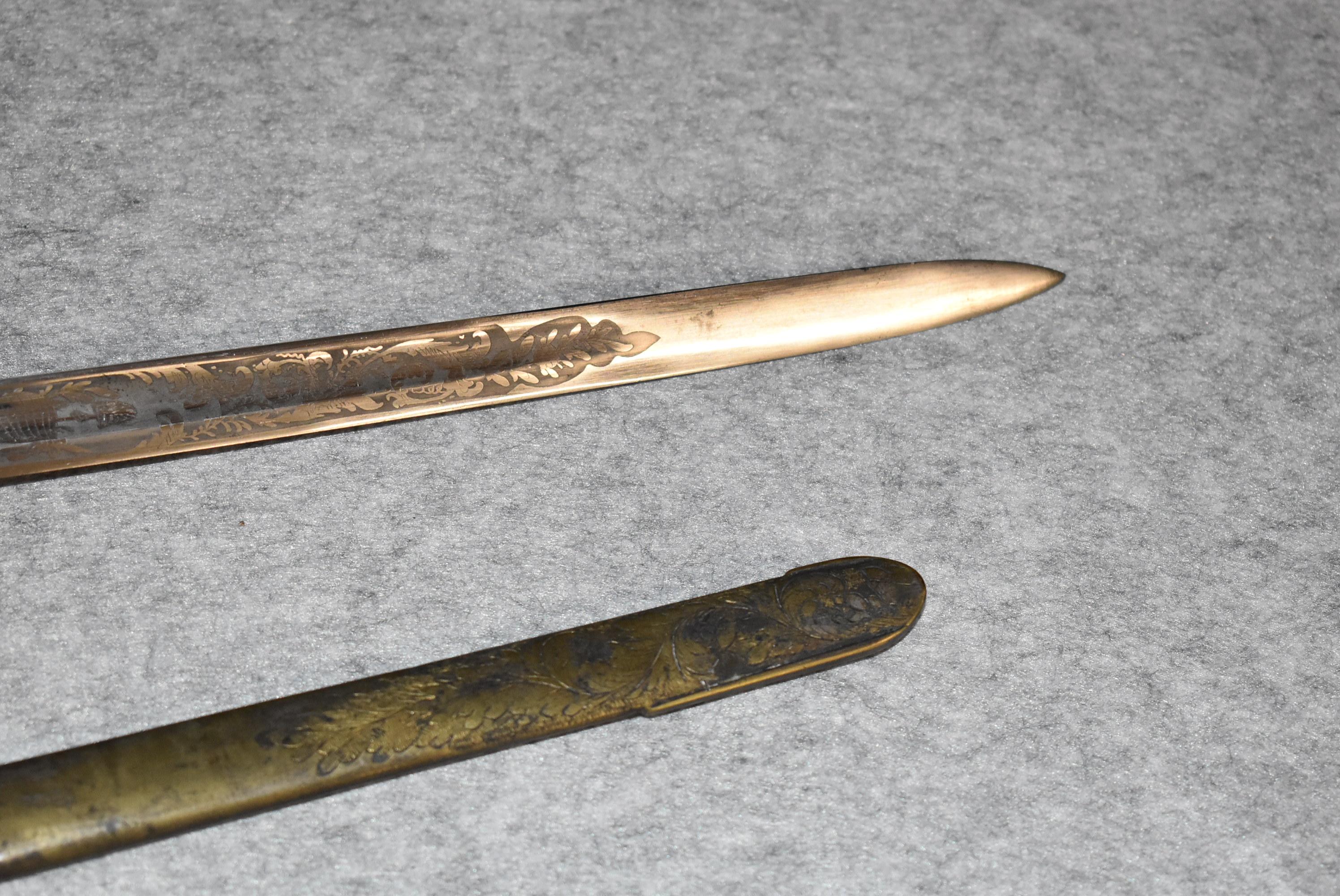 U.S. Militia Staff Officers Eagle Head Sword