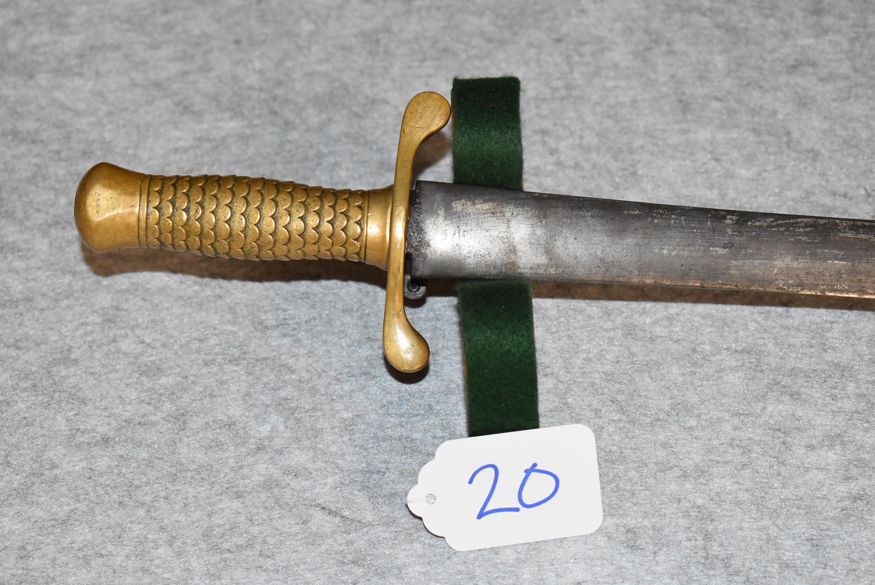 U.S. Saber Bayonet for Mod. 1847 Sappers Musketoon – No Scabbard