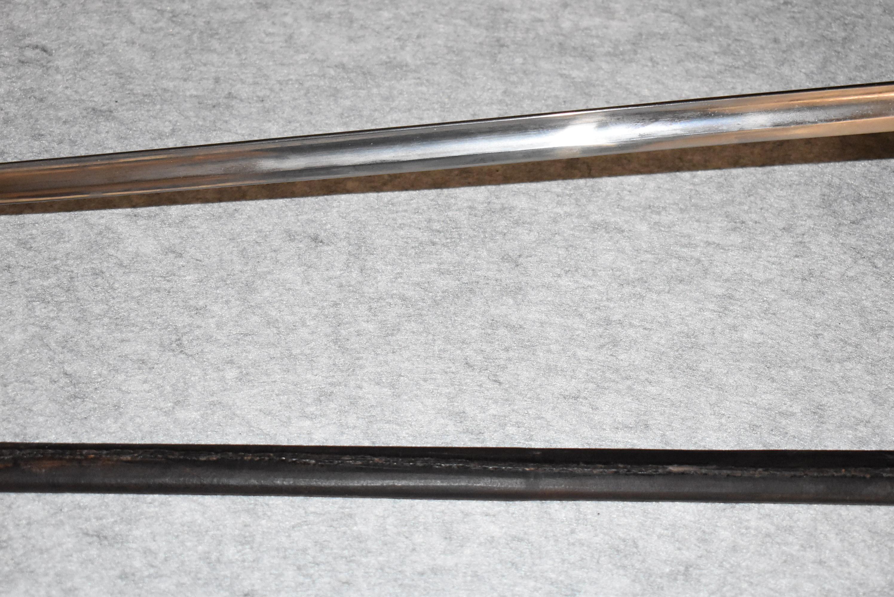 Ames U.S. Model 1840 Musicians Sword – Dated 1862 – w/Unusual Double Hanger Scabbard