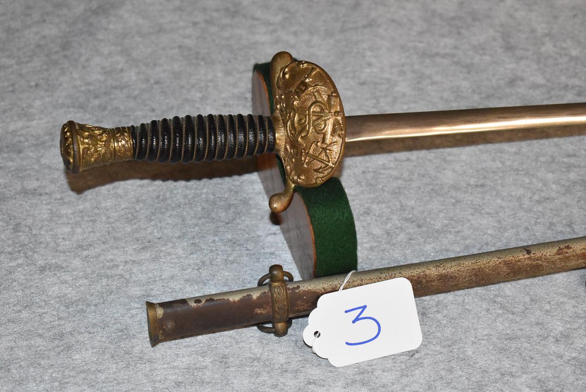 U.S. Model 1860 Pattern Staff Officer’s Sword – w/Scabbard