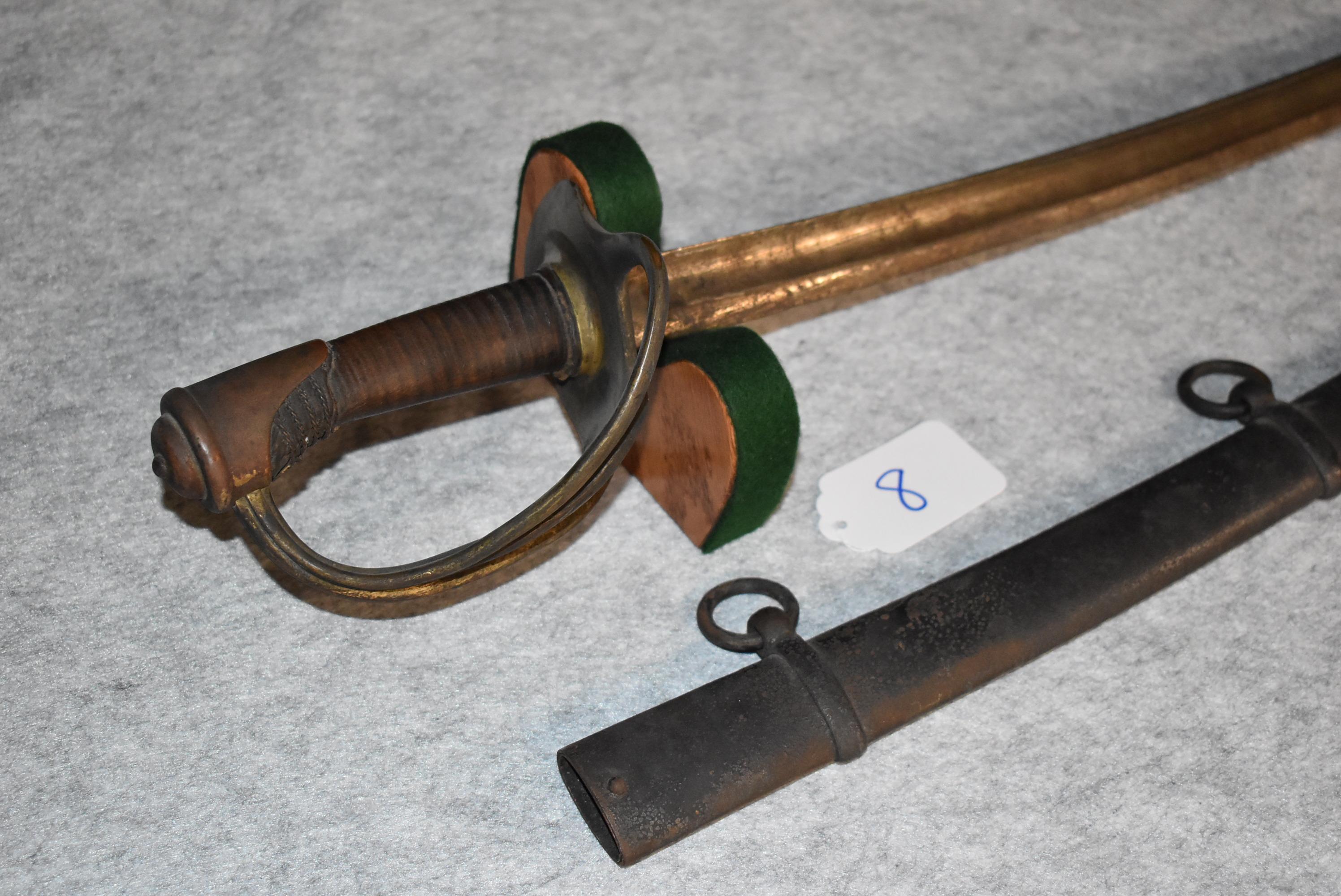 French – Model 1822 Light Cavalry Saber – Identical to U.S. Model 1840 Heavy Cavalry Saber w/Scabbar