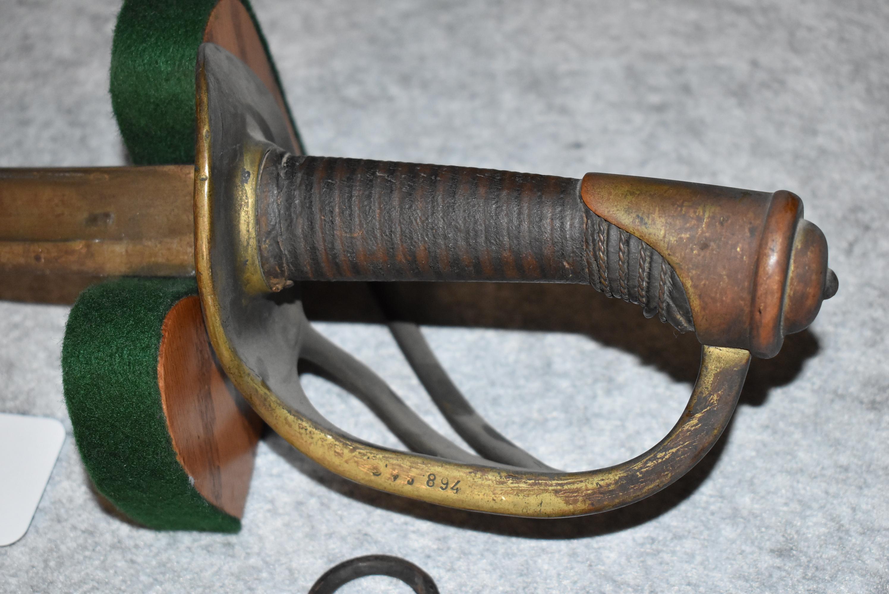 French – Model 1822 Light Cavalry Saber – Identical to U.S. Model 1840 Heavy Cavalry Saber w/Scabbar