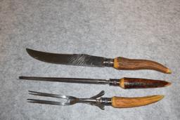 Winchester – No. 5278 – 3 pc. Stag Antler Handle Carving Set