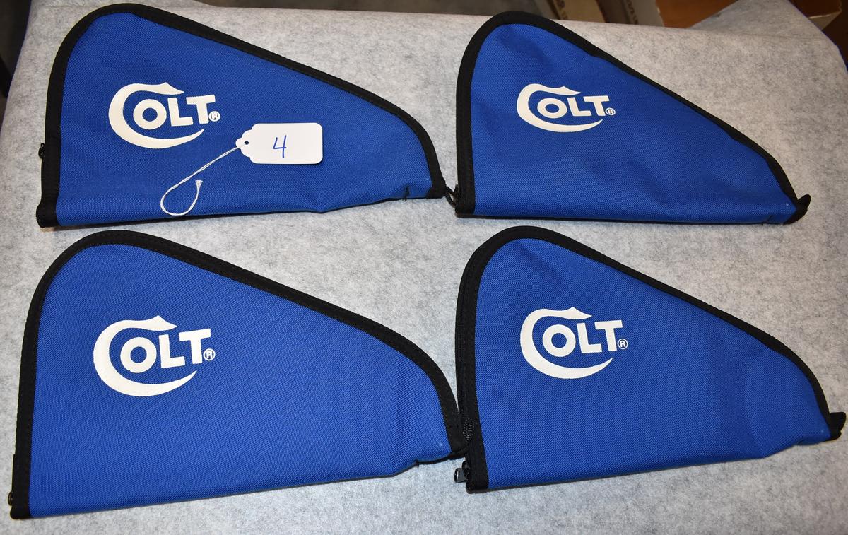 4 Factory Blue Colt Soft Pistol Cases