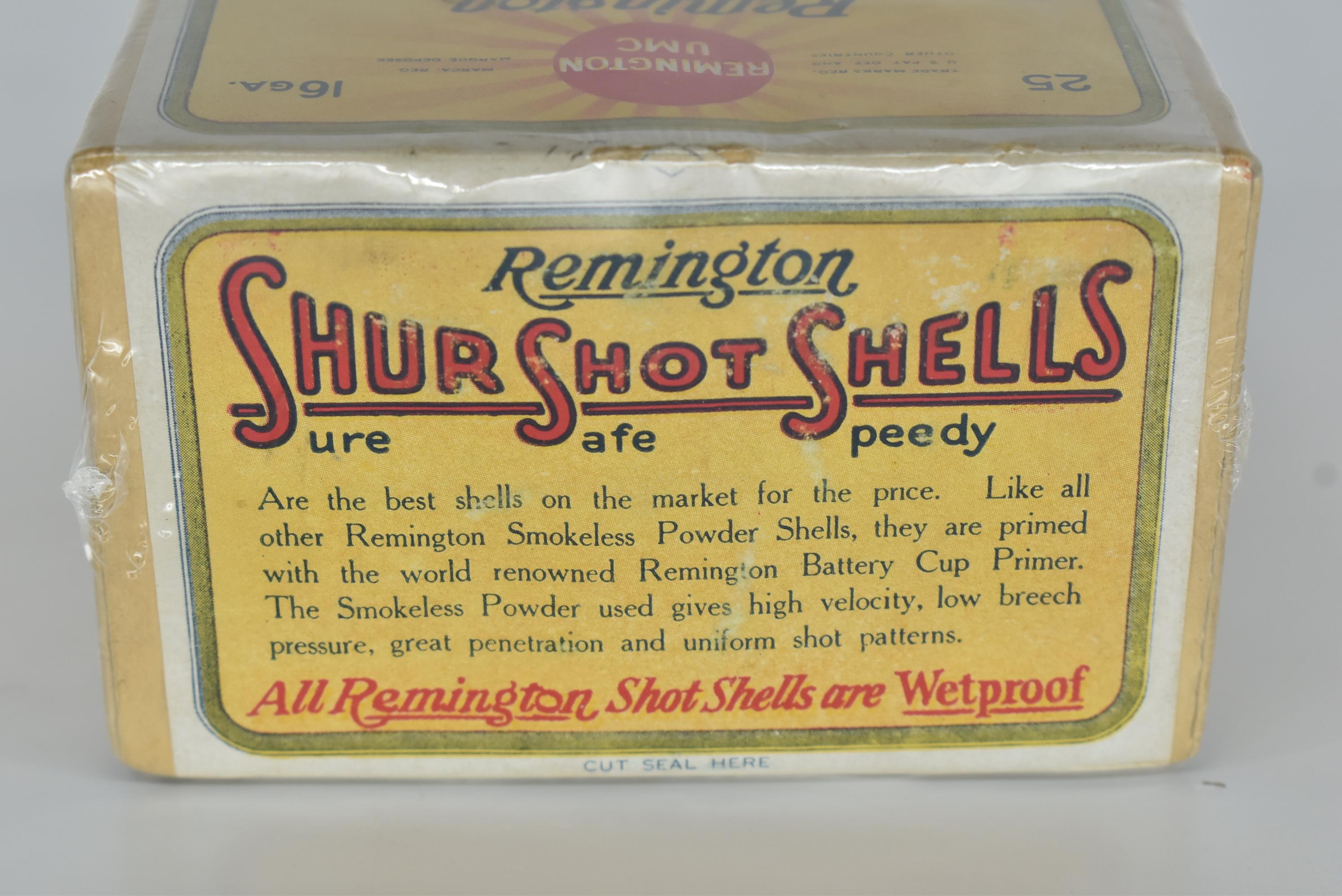 Sealed Box of Remington – 16ga. 6 Shot – “Shur-Shot Shells” BOA, Great Color, WTOC