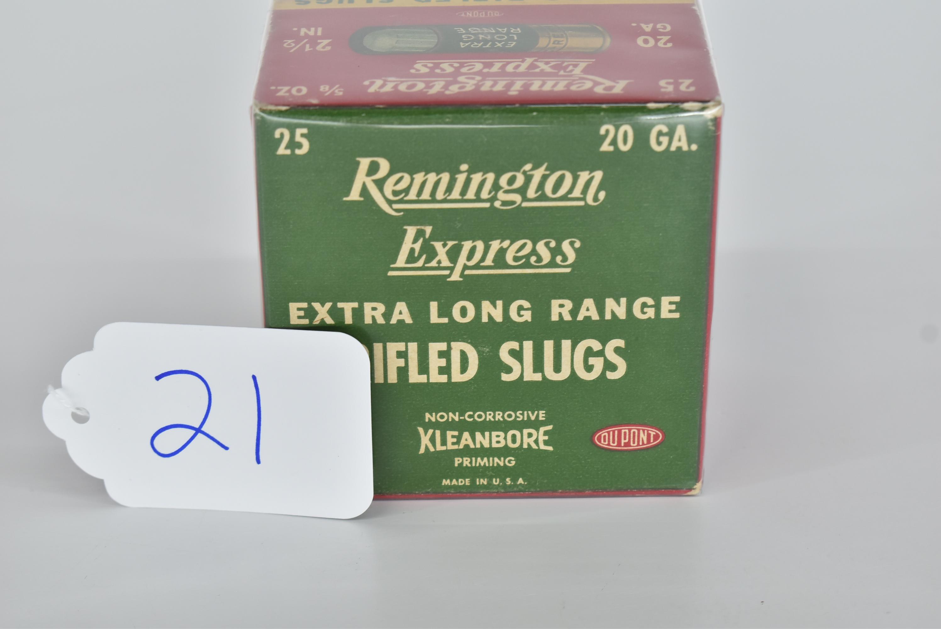 Remington – Express – 20ga. Rifled Slugs BOA, Great Color, AFF, WTOC