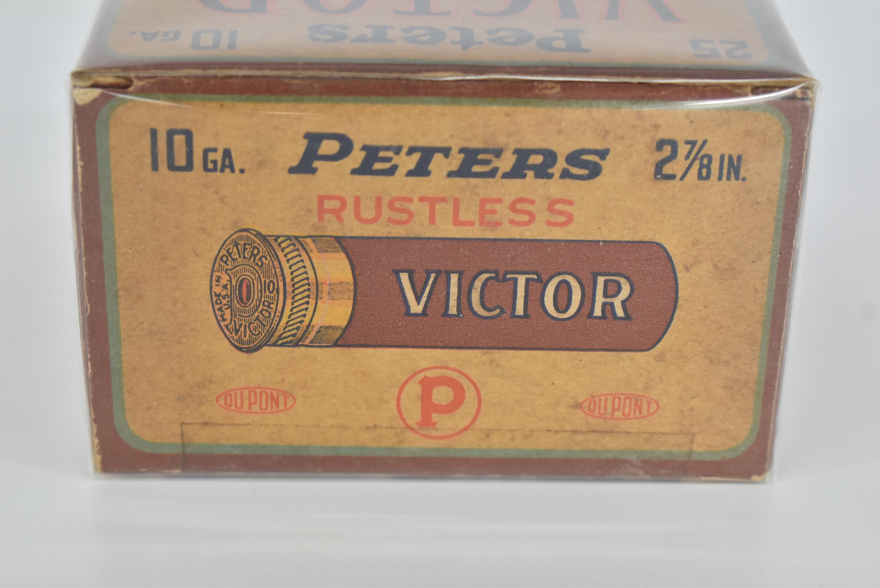 Peters – Victor Rustless Rare – 10ga. 4 Shot BOA, AFF, WTOC